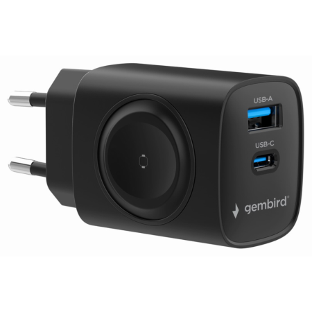 Gembird TA-UC-PDQCW20-01-BK cargador de dispositivo móvil Universal Negro Corriente alterna Carga rápida Interior