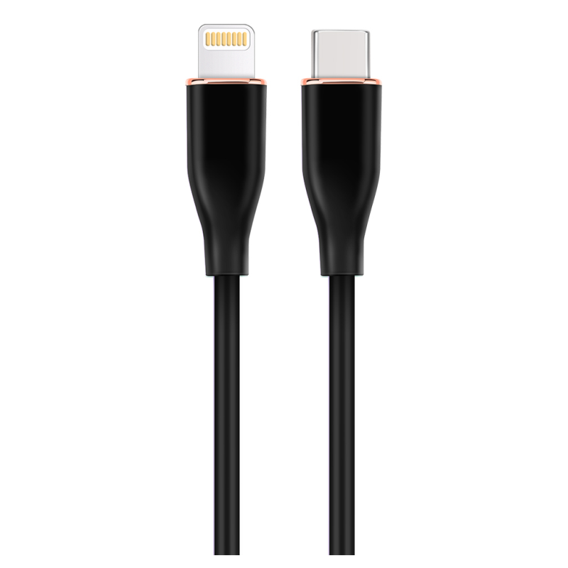 Gembird GMB Audio CC-USB2S-CM8PM-1.5M-BK cable de conector Lightning 1,5 m Negro
