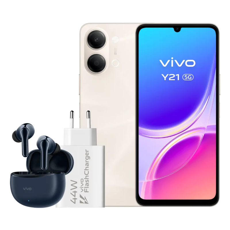 Vivo Y21 5G 4GB/256GB Oro (Champagne Gold) Incluye Cargador + Auriculares