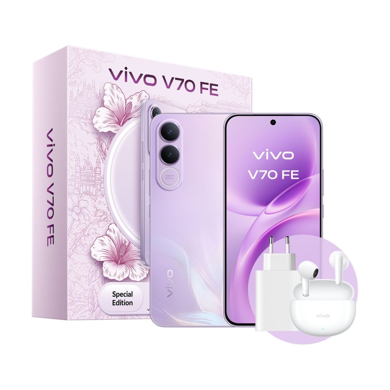 Vivo V70 FE 5G 8GB/512GB Púrpura (Muse Purple) Dual SIM Incluye Cargador + Auriculares
