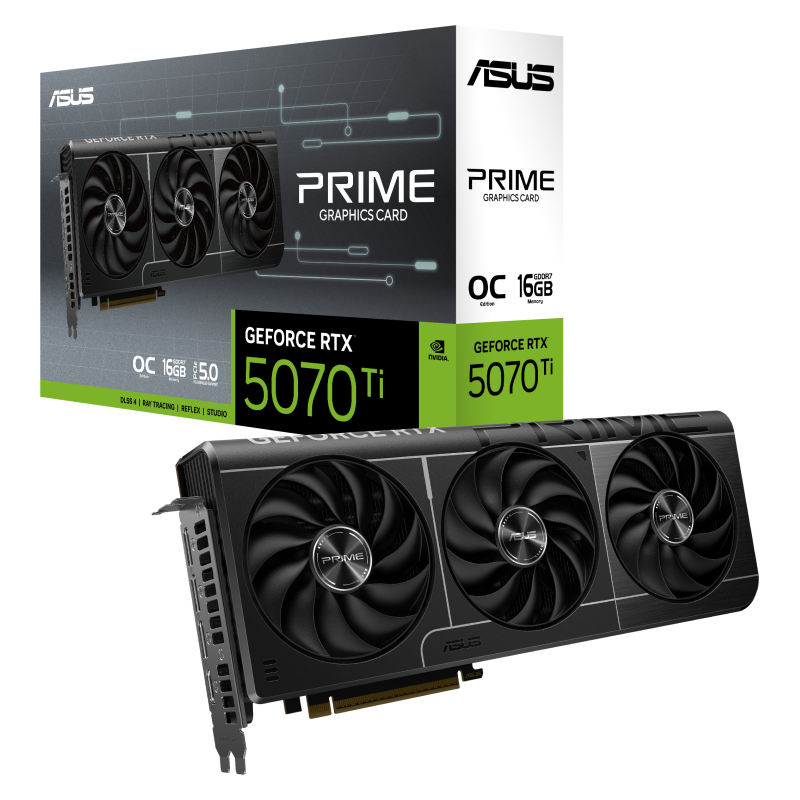 Tarjeta Gráfica Asus Prime GeForce RTX 5070 Ti OC Edition/ 16GB GDDR7