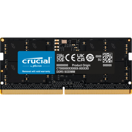 Memoria RAM Crucial 16GB/ DDR5/ 4800MHz/ 1.1V/ CL40/ SODIMM