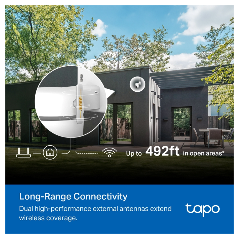 Cámara de Videovigilancia TP-Link Tapo TC43/ Visión Nocturna/ Control desde APP