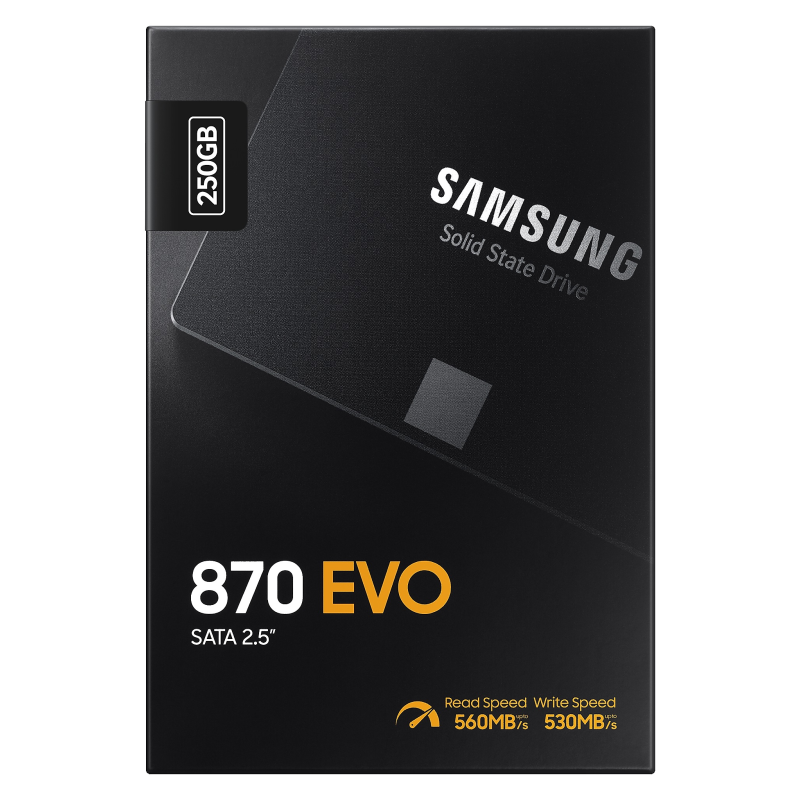 Samsung 870 EVO, 250 GB, 2.5″, 560 MB/s, 6 Gbit/s