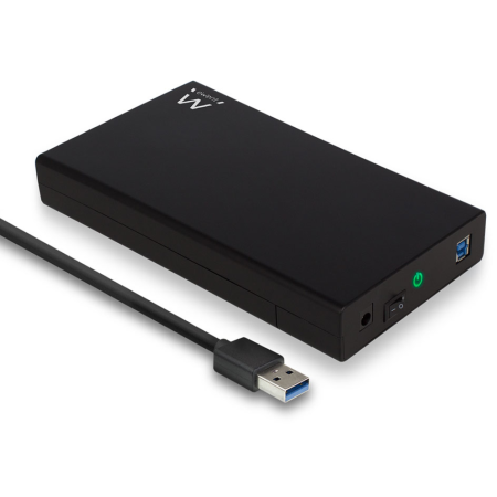Ewent EW7056, Caja de disco duro (HDD), 3.5″, SATA, Negro