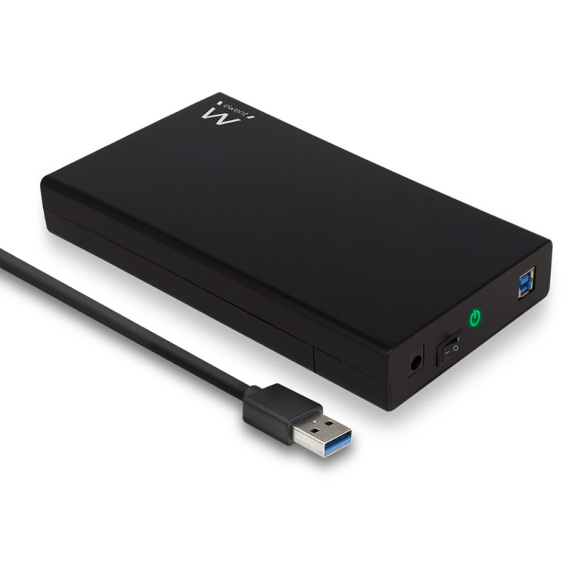 Ewent EW7056, Caja de disco duro (HDD), 3.5″, SATA, Negro