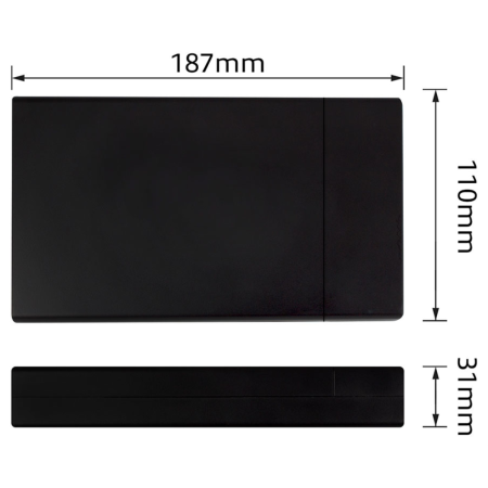 Ewent EW7056, Caja de disco duro (HDD), 3.5″, SATA, Negro