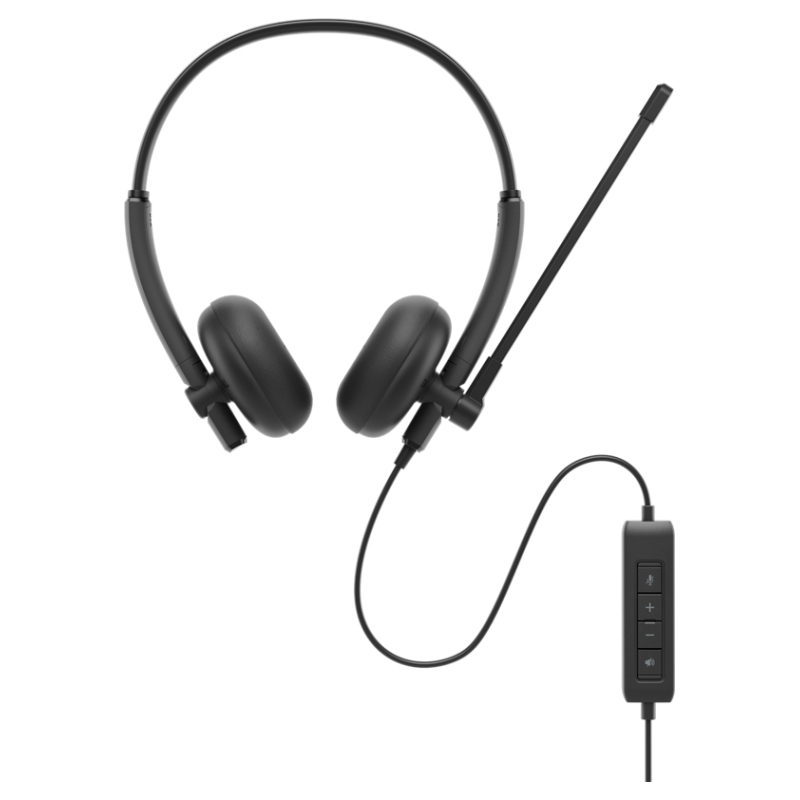 DELL WH125, Alámbrico, Llamadas/Música, 20 - 20000 Hz, 125 g, Auriculares, Negro