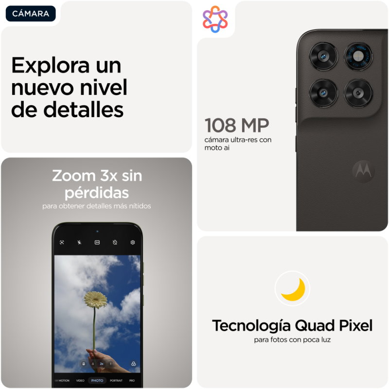 Motorola Moto G77 5G 8GB/256GB Negro (Black Olive) Dual SIM