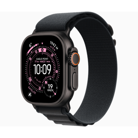 Apple Watch Ultra 3 GPS + Cellular 49mm Titanio Negro con Correa Alpine Loop Negra - Talla S