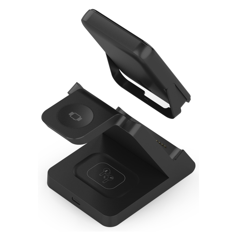 Base de carga Inalámbrica Aisens ASCH-15W4WC064-BK/ 15W/ Negro