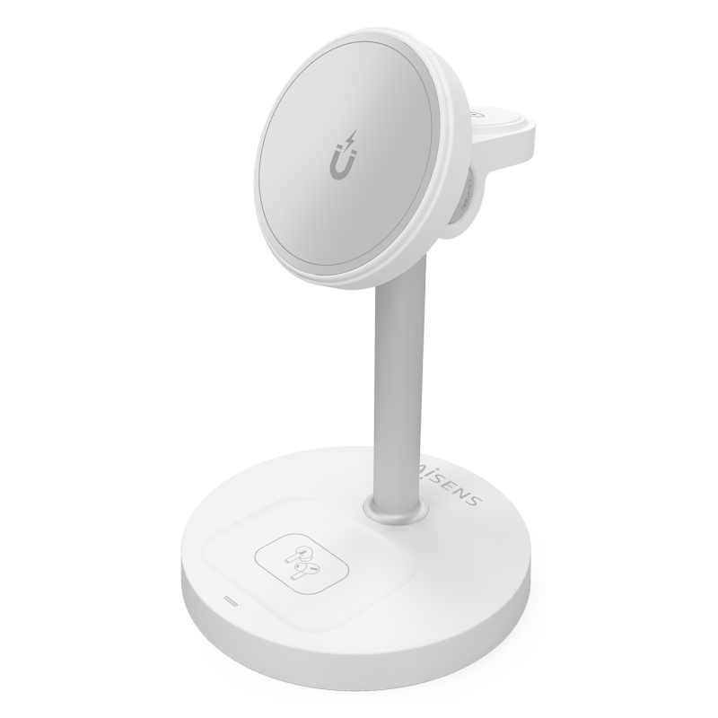 Base de carga Inalámbrica Aisens ASCH-15W3WC065-W/ 15W/ Blanco