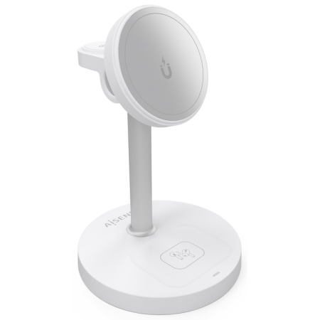 Base de carga Inalámbrica Aisens ASCH-15W3WC065-W/ 15W/ Blanco