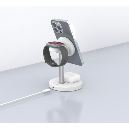 Base de carga Inalámbrica Aisens ASCH-15W3WC065-W/ 15W/ Blanco