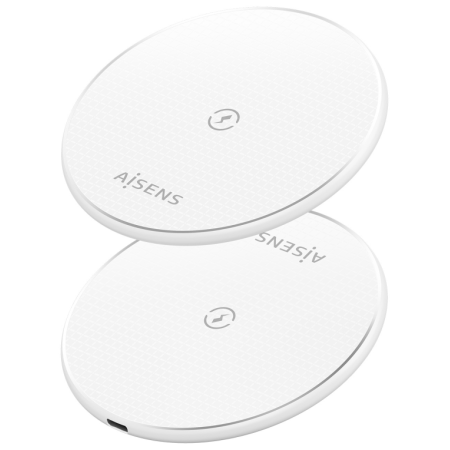 Base de carga Inalámbrica Aisens ASCH-15W1WC057-W/ 15W/ Blanco