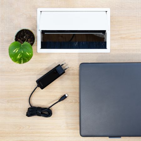 Cargador de Portátil GaN TooQ TQLC-USBCGAN90PD-C USB Tipo-C/ 90W/ Automático/ Voltaje 5-20V