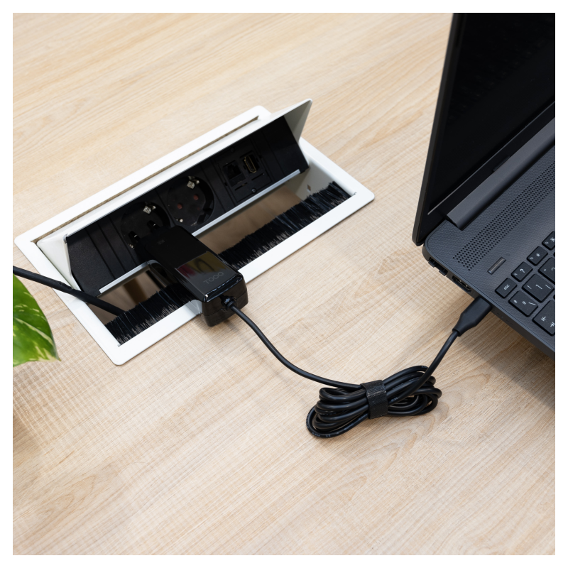 Cargador de Portátil GaN TooQ TQLC-USBCGAN90PD-C USB Tipo-C/ 90W/ Automático/ Voltaje 5-20V