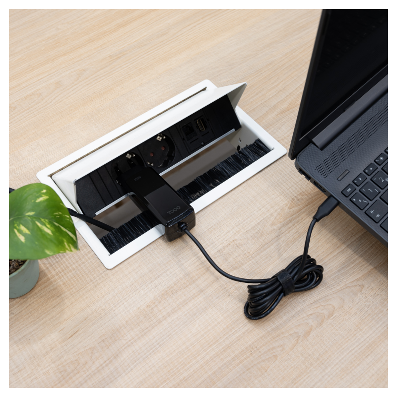 Cargador de Portátil GaN TooQ TQLC-USBCGAN100PD-C USB Tipo-C/ 100W/ Automático/ Voltaje 5-20V