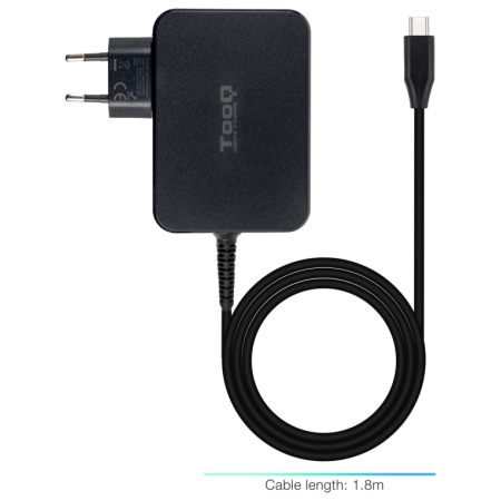Cargador de Portátil GaN TooQ TQLC-USBCGAN100PD USB Tipo-C/ 100W/ Automático/ Voltaje 5-20V