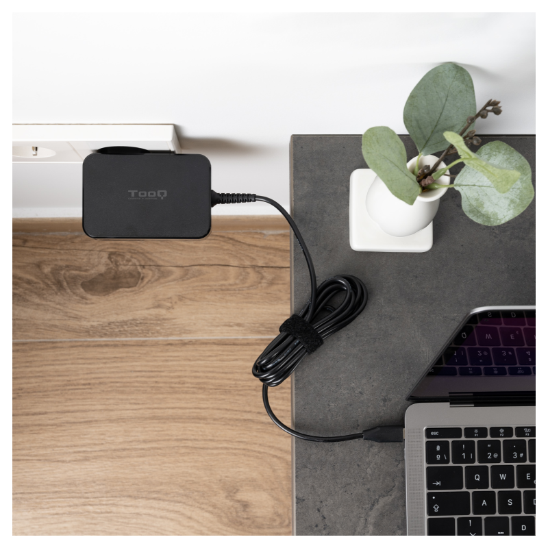 Cargador de Portátil GaN TooQ TQLC-USBCGAN100PD USB Tipo-C/ 100W/ Automático/ Voltaje 5-20V