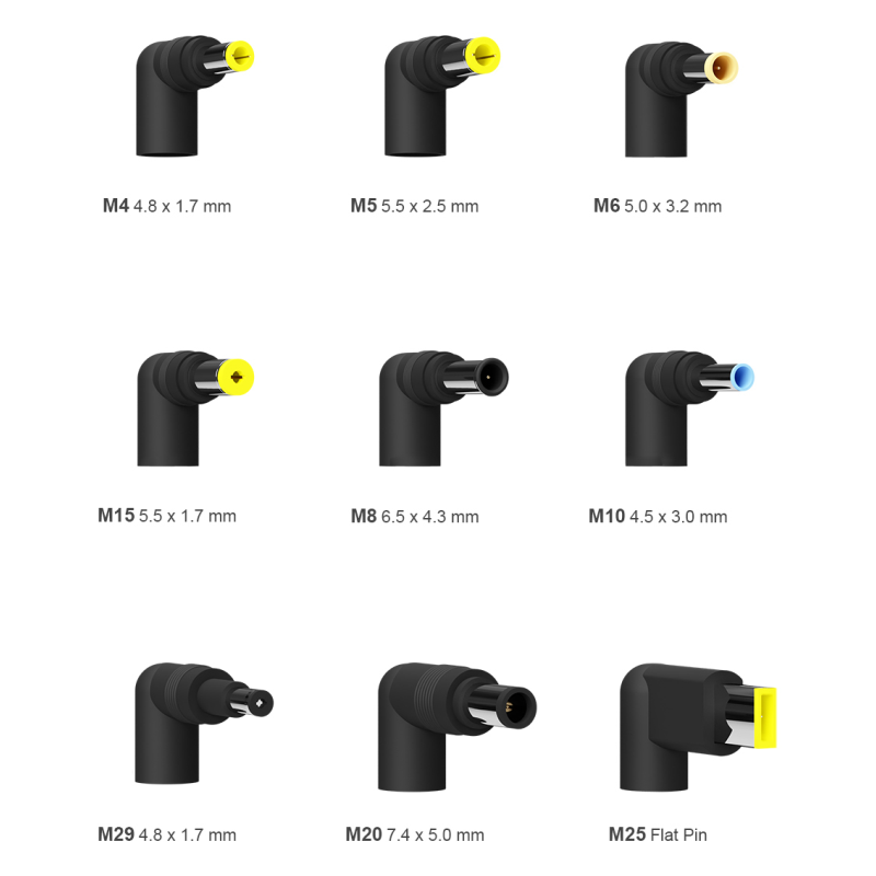 Cargador de Portátil Aisens ASLC-65WAUTO-BK/ 65W/ Automático/ 9 Conectores/ Voltaje 18.5-20V/ 1 USB QC3.0