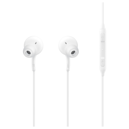 SAMSUNG EARPHONES IN-EAR CABLE USB-C MICROPHONE VOL. CONTROL WHITE BY AKG EO-IC100BWEGEU
