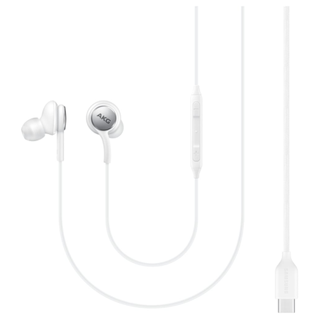 SAMSUNG EARPHONES IN-EAR CABLE USB-C MICROPHONE VOL. CONTROL WHITE BY AKG EO-IC100BWEGEU