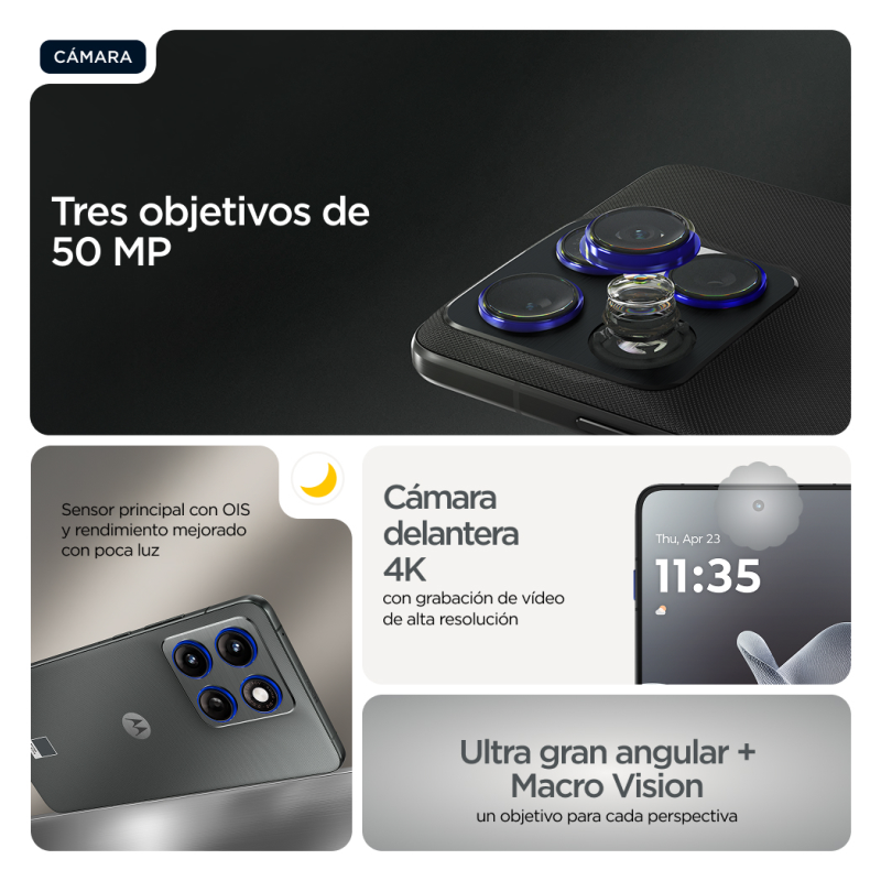 Motorola Edge 70 5G 12GB/512GB Gris (Gadget Gray) Dual SIM