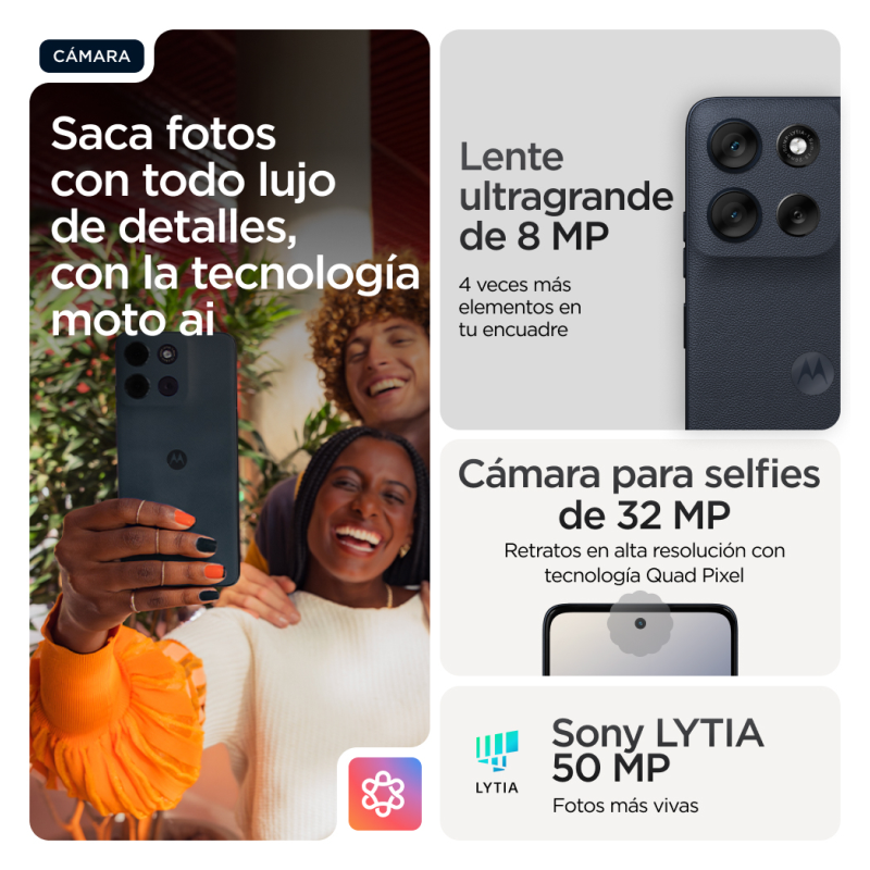 Motorola Moto G56 5G 8GB/512GB Negro (Black Oyster) Dual SIM
