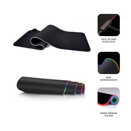 Alfombrilla Subblim MP-02RGB01 LED RGB XL/ 800 x 300 x 4 mm