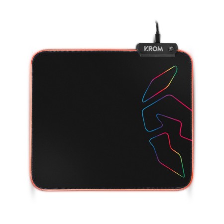 Alfombrilla Krom Knout RGB con Iluminación LED/ 320 x 270 x 3 mm