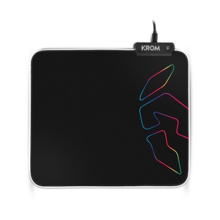 Alfombrilla Krom Knout RGB con Iluminación LED/ 320 x 270 x 3 mm