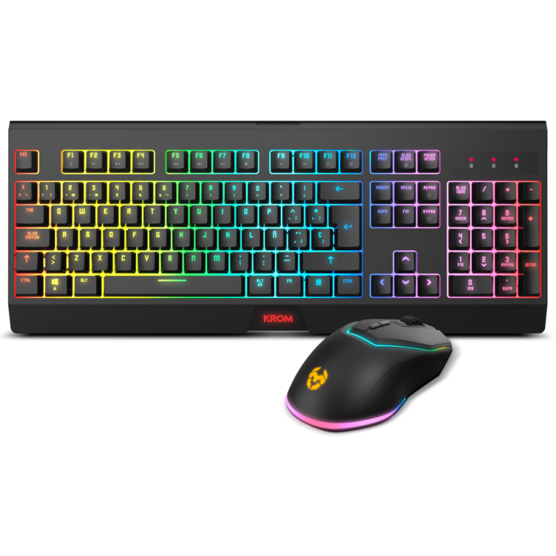 Pack Gaming Krom Kabala/ Teclado + Ratón Inalámbricos
