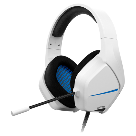Auriculares Gaming con Micrófono Krom Kopa Move/ Jack 3.5/ Blancos