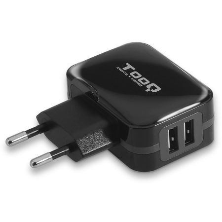 Cargador de Pared TooQ TQWC-1S02/ 2xUSB/ 17W