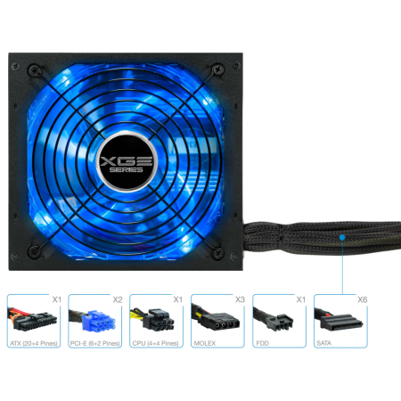 Fuente de Alimentación TooQ TQXGEII-800SAP/ 800W/ Ventilador 14cm/ 80 Plus Bronze