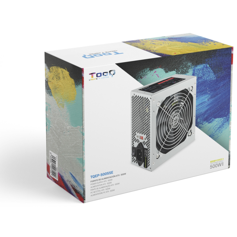 Fuente de Alimentación TooQ TQEP-500SSE/ 500W/ Ventilador 12cm
