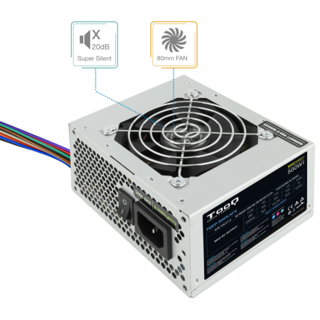 Fuente de Alimentación SFX TooQ TQEP-500S-SFX/ 500W/ Ventilador 8cm