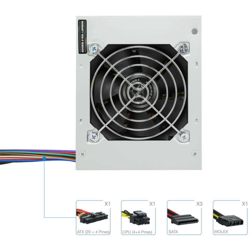 Fuente de Alimentación SFX TooQ TQEP-500S-SFX/ 500W/ Ventilador 8cm