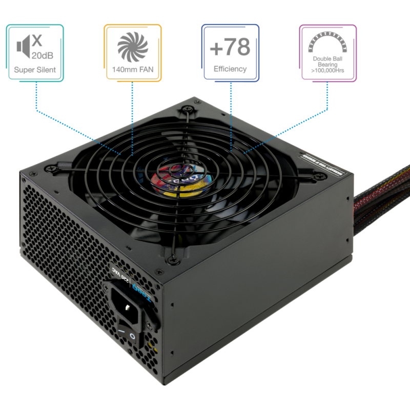 Fuente de Alimentación Tooq TQAPOLO-750SP/ 750W/ Ventilador 14cm