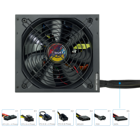 Fuente de Alimentación Tooq TQAPOLO-750SP/ 750W/ Ventilador 14cm