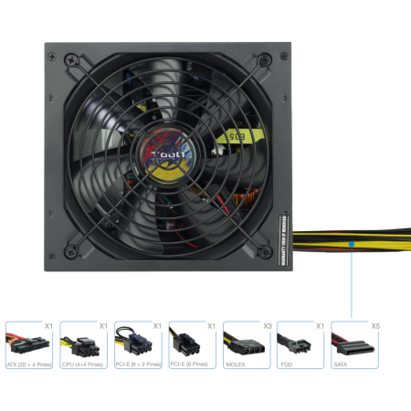 Fuente de Alimentación TooQ TQAPOLO-700SP/ 700W/ Ventilador 14cm