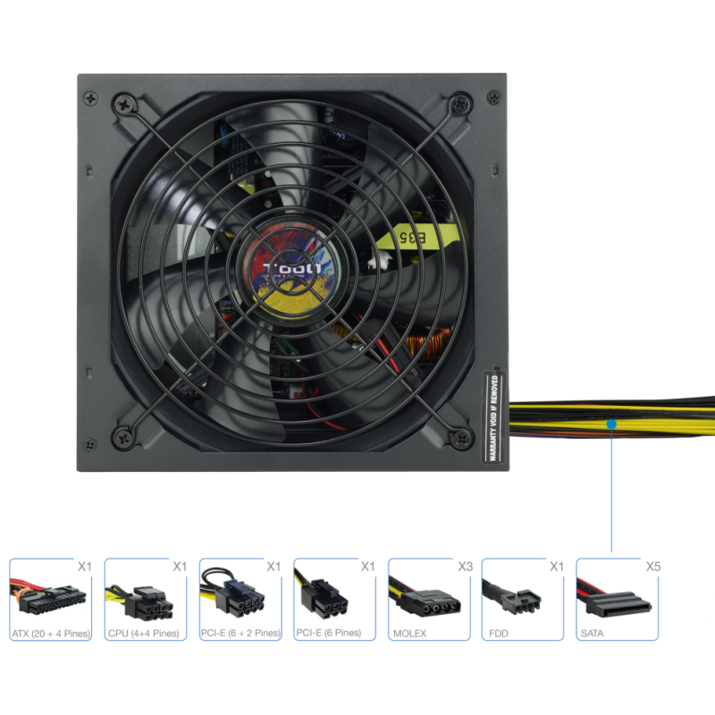 Fuente de Alimentación TooQ TQAPOLO-700SP/ 700W/ Ventilador 14cm