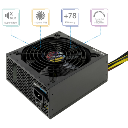Fuente de Alimentación TooQ TQAPOLO-650SP/ 650W/ Ventilador 14cm
