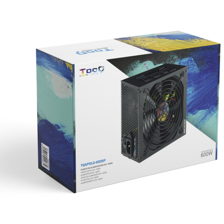 Fuente de Alimentación TooQ TQAPOLO-600SP/ 600W/ Ventilador 14cm