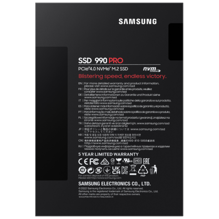 Disco SSD Samsung 990 PRO 2TB/ M.2 2280 PCIe 4.0/ Compatible con PS5 y PC/ Full Capacity