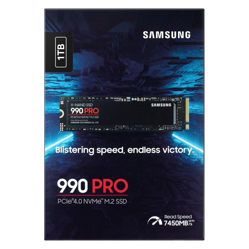 Disco SSD Samsung 990 PRO 1TB/ M.2 2280 PCIe 4.0/ Compatible con PS5 y PC/ Full Capacity