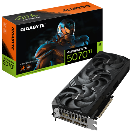 Tarjeta Gráfica Gigabyte GeForce RTX 5070 Ti WindForce OC SFF/ 16GB GDDR7