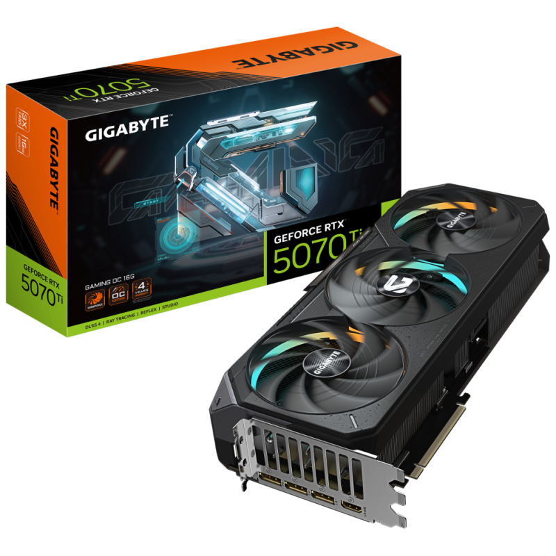 Tarjeta Gráfica Gigabyte GeForce RTX 5070Ti Gaming OC 16G/ 16GB GDDR7