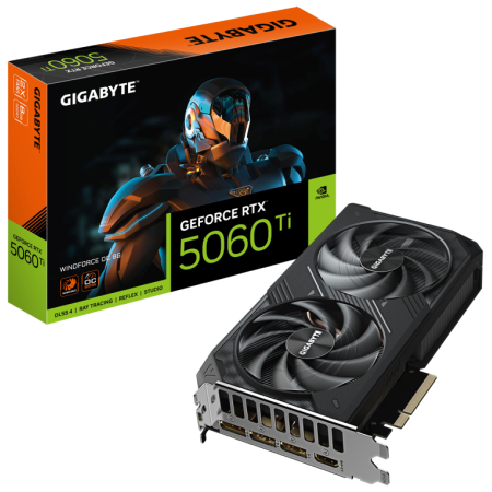 Tarjeta Gráfica Gigabyte GeForce RTX 5060 Ti WindForce OC/ 8GB GDDR7